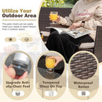 4-Piece Patio Rattan Wicker Furniture Set - T-LCRF834M18