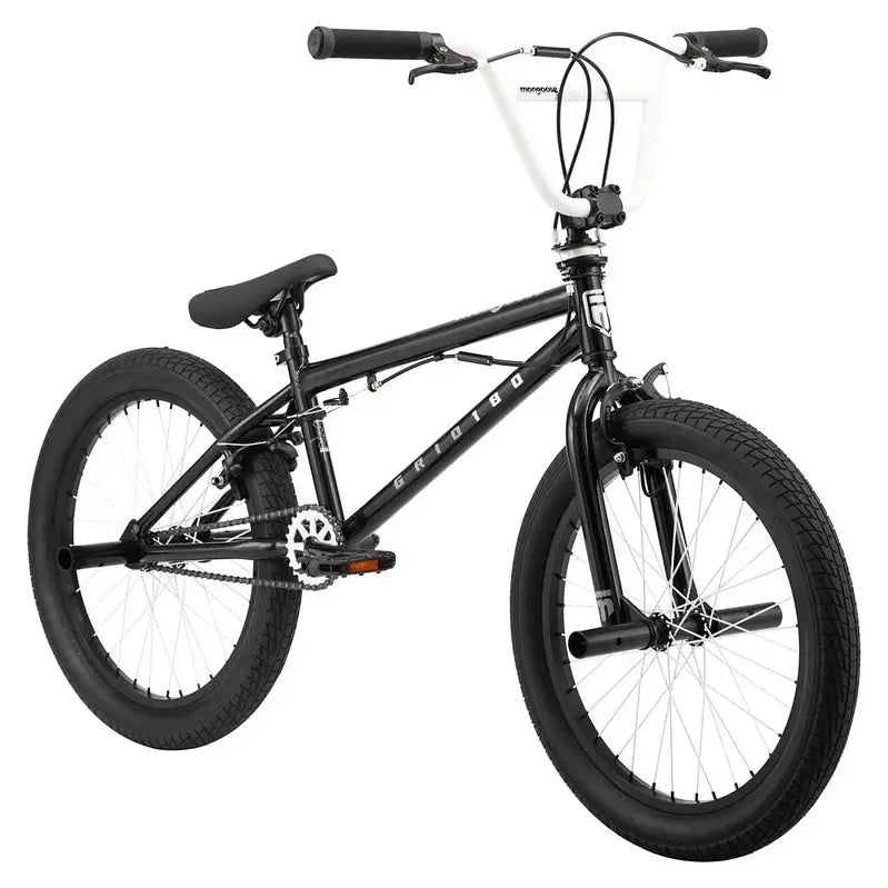 Mongoose Grid 180 BMX Freestyle Bike, 20-Inch Wheels, Single Speed, Black - Grid 180