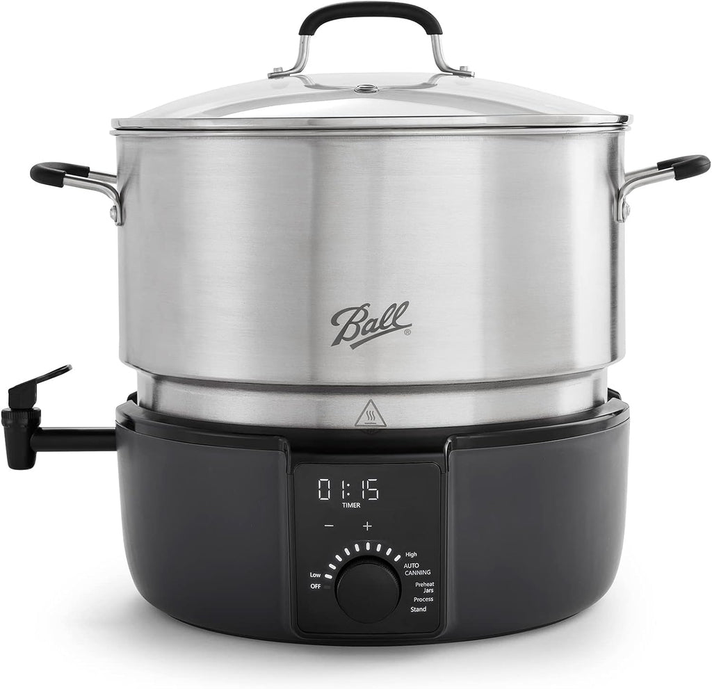 Electric Water Bath Canner, 21-Quart - Automatic Home Canning Appliance