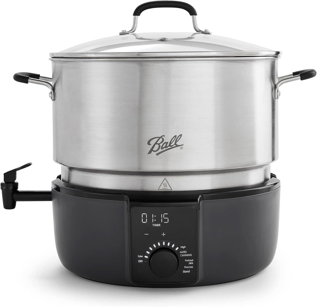 Electric Water Bath Canner, 21-Quart - Automatic Home Canning Appliance