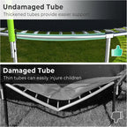 Trampoline With Enclosure Net And Adjustable Basketball Hoop - 8ft, 10ft, 12ft, 14ft, 15ft, 16ft