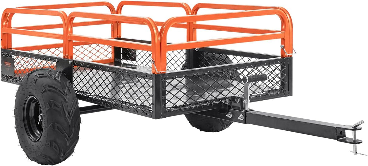 VEVOR ATV UTV Tow-Behind Dump Cart 1500 lb 15 cu ft