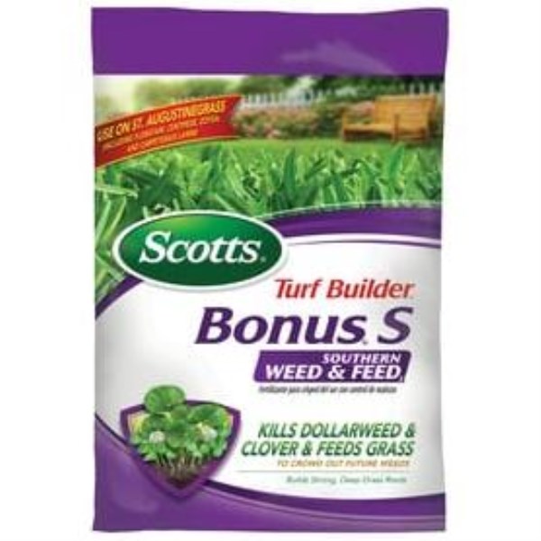 Scotts Turf Builder Bonus S Southern Weed & Feed Lawn Fertilizer With Weed Killer, 18.62 Lb. 5000 Sq. Ft. 29-0-10