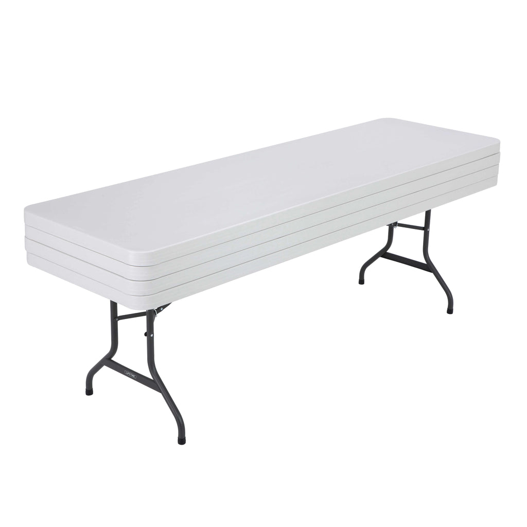 Lifetime 4 8-Foot Rectangle Folding Tables And 32 Chairs Set, White Granite - 80147