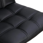 ZENY Bar Stool Set Of 4 With Soft Cushion And Metal Frame - Black