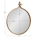 Modern Round Wall Mirror With Decorative Metal Frame