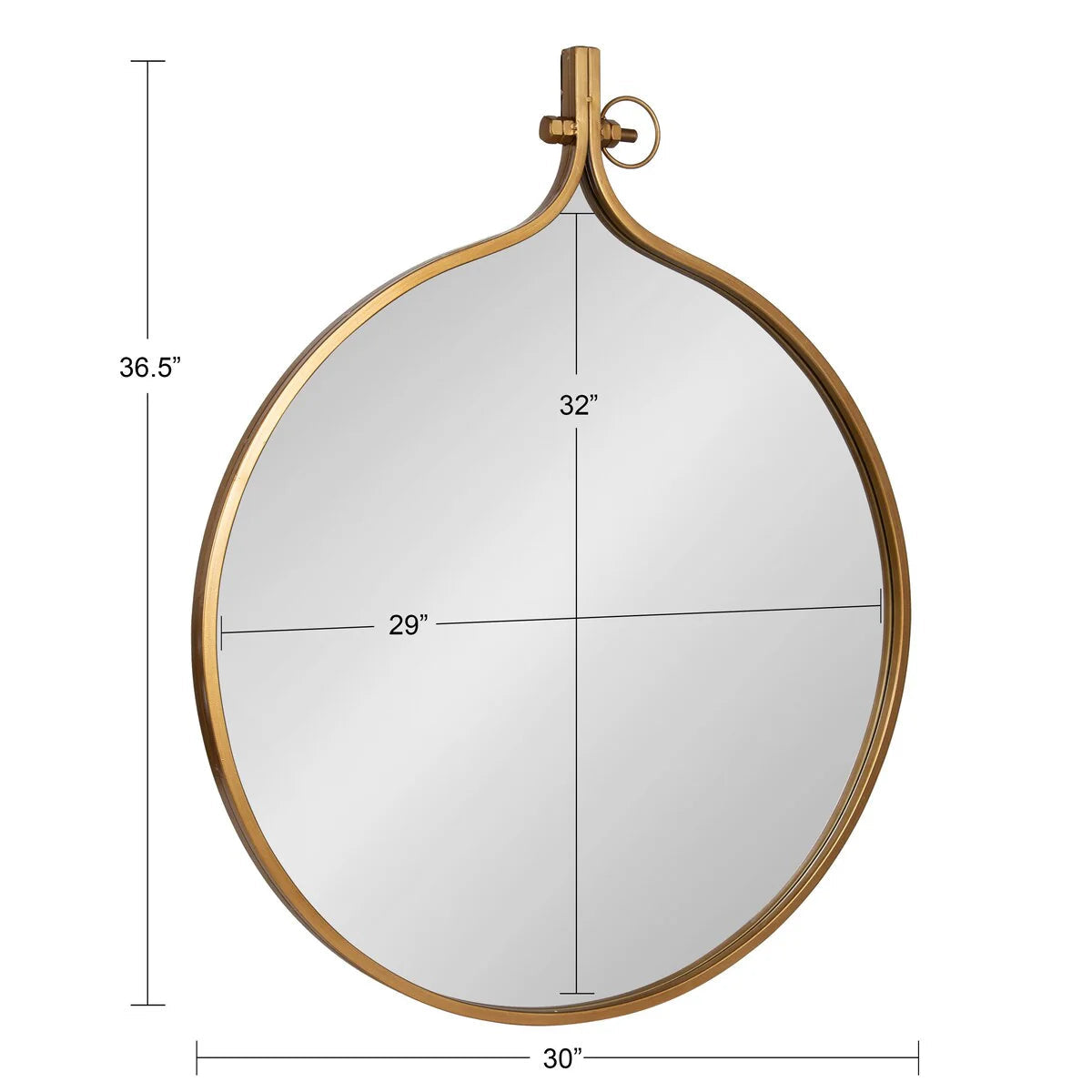 Modern Round Wall Mirror With Decorative Metal Frame