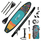 LNOW 10'6 Inflatable Stand Up Paddle Board, 6 ft Thick - Triple Action Pump