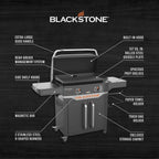 Blackstone ProSeries 2 Burner 28 inch Outdoor Cabinet Griddle With Hood