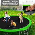 Trampoline With Enclosure Net And Adjustable Basketball Hoop - 8ft, 10ft, 12ft, 14ft, 15ft, 16ft