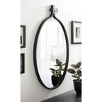Modern Round Wall Mirror With Decorative Metal Frame
