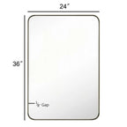 Metal Wall Mounted Decorative Mirror - Vertical Or Horizontal Hanging