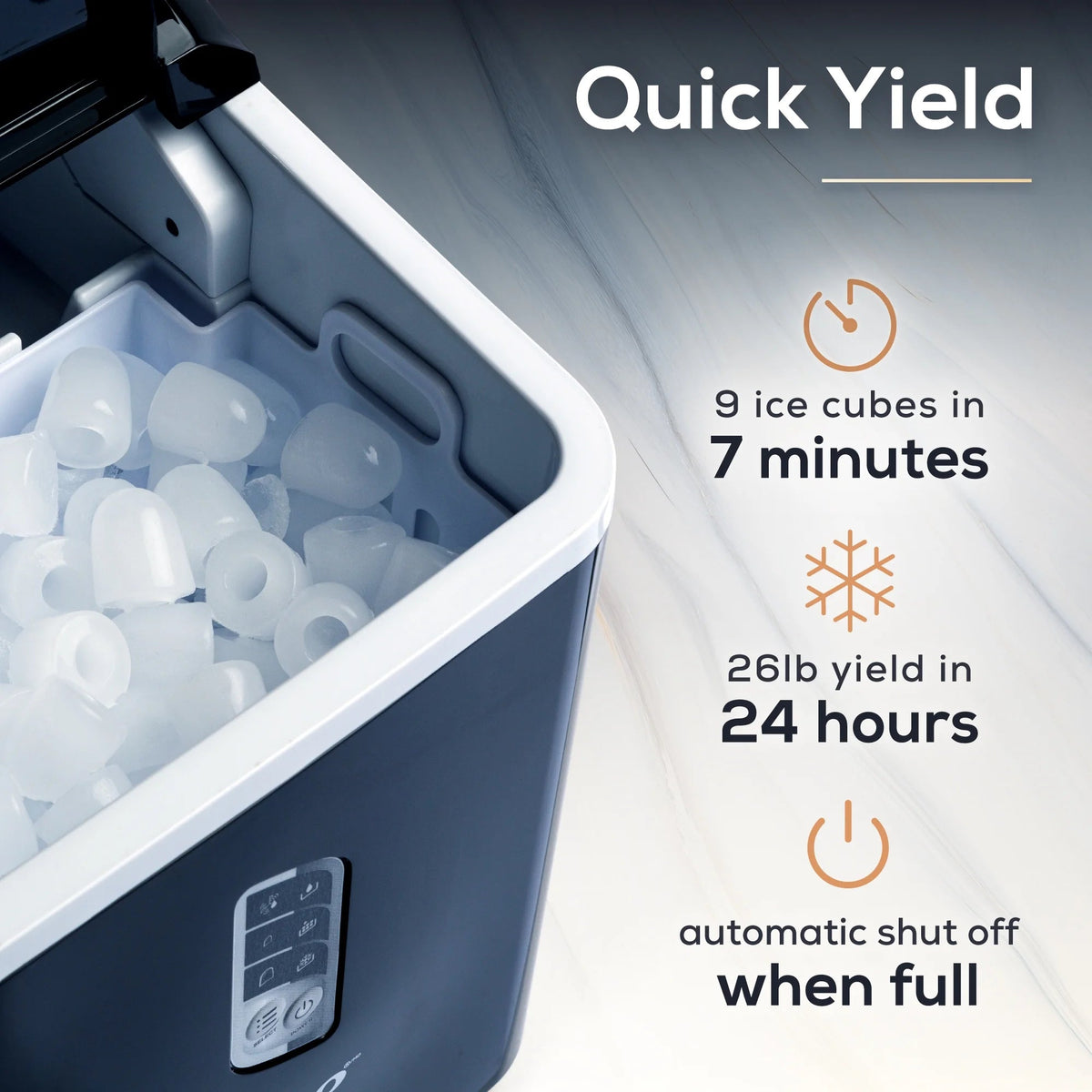 Igloo Self-Cleaning Countertop Ice Maker, 1.5 qt, 26 lbs/24 Hours, Aqua