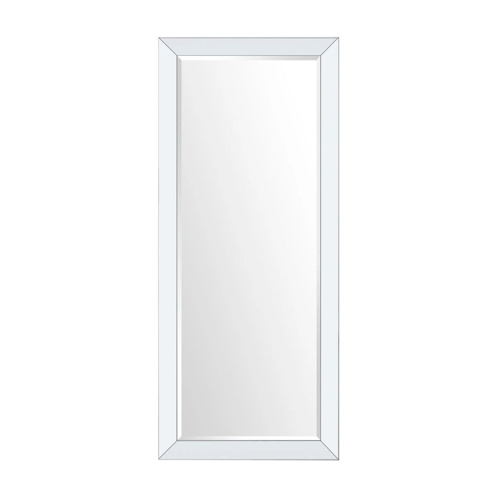 Full Length Beaded Frame Mirror, 66" H x 32" W - Freestanding Or Wall Mounted