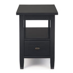 Solid Wood Narrow Side Table, 14 in Wide, 24 in D x 14 in W x 20 in H