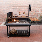 Backyard Discovery Argentine Santa Maria Wood Fire & Charcoal Steel BBQ Grill, Brasero - 723 Square Inch