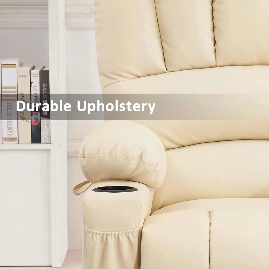 Heated Lift Recliner for Seniors with USB and Cup Holders