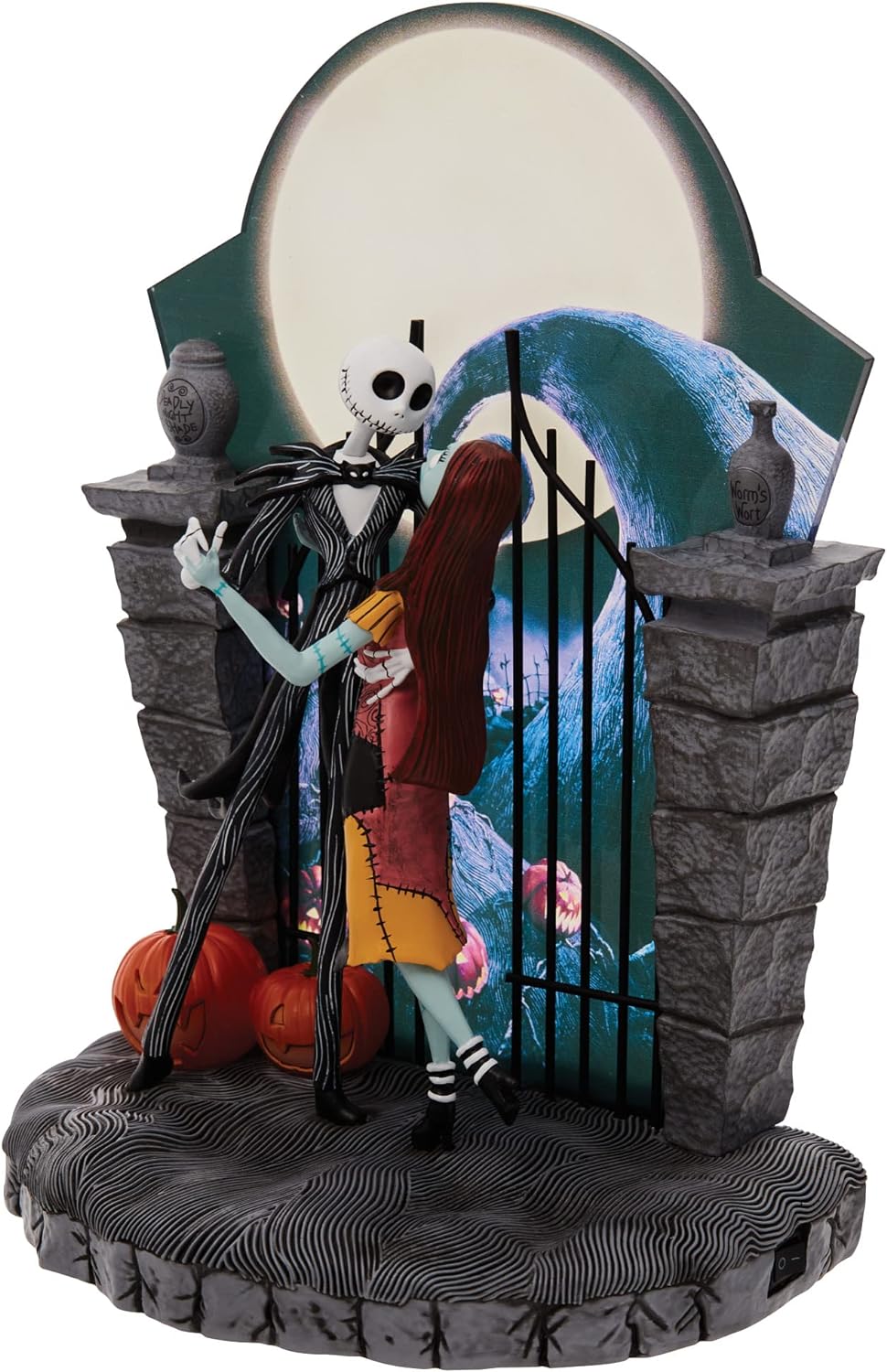 Enesco Disney Showcase Nightmare Jack And Sally Dancing Light Statue, 9 Inch - 6010732