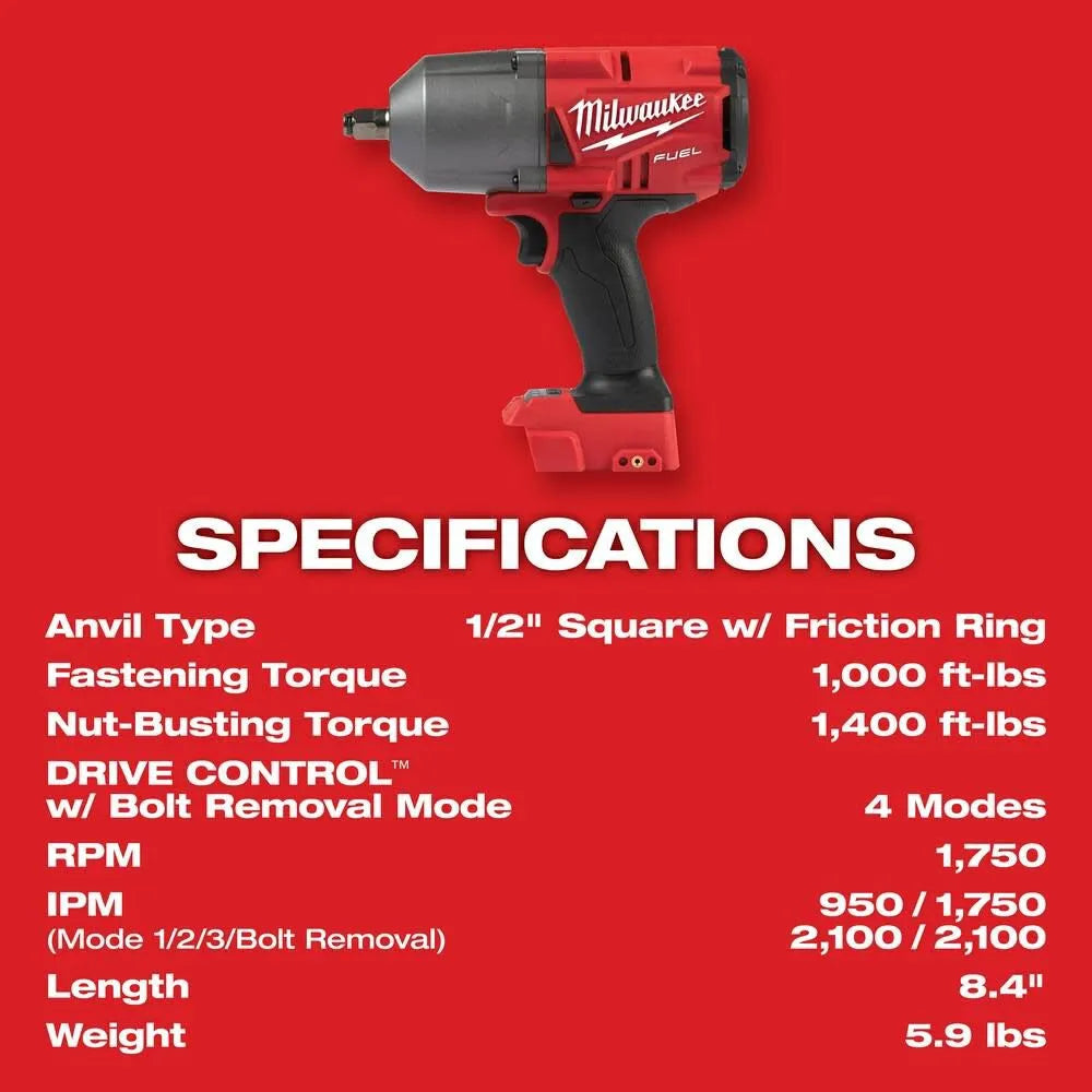 Milwaukee M18 FUEL 1/2 in High Torque Impact Wrench Friction Ring Kit - 2767-22R