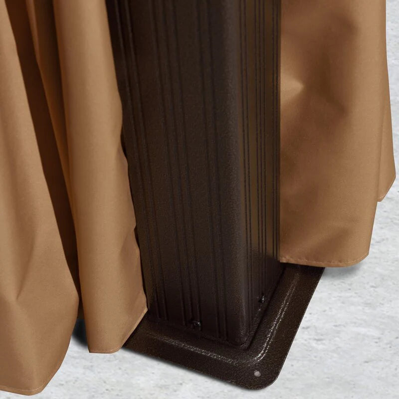 Aluminum Patio Gazebo 16 Ft. W x 12 Ft. D - Dark Brown
