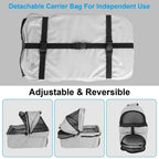 iMounTEK 4-Wheel Foldable Pet Stroller With Removable Liner And Storage Basket - Gray