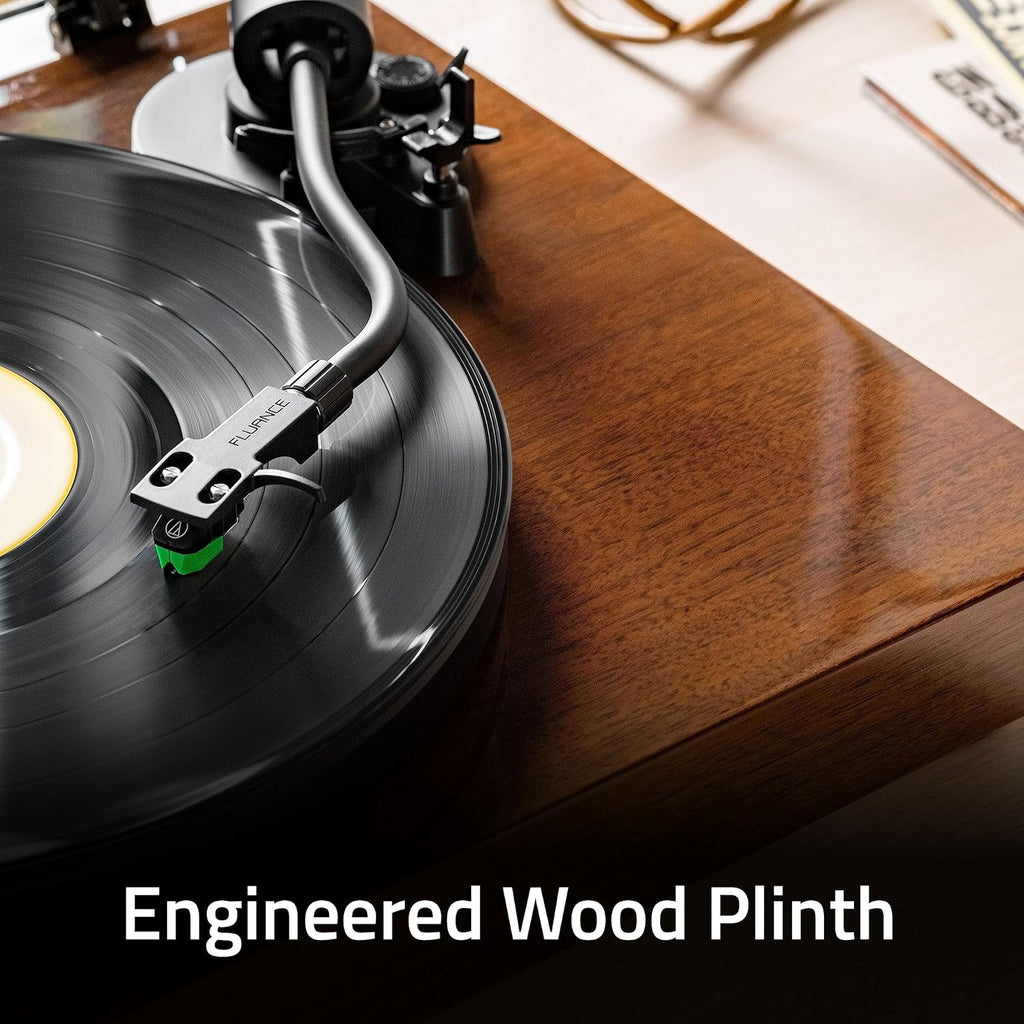 Fluance RT81+ Vinyl Turntable With VM95E Cartridge, Natural Walnut - RT81