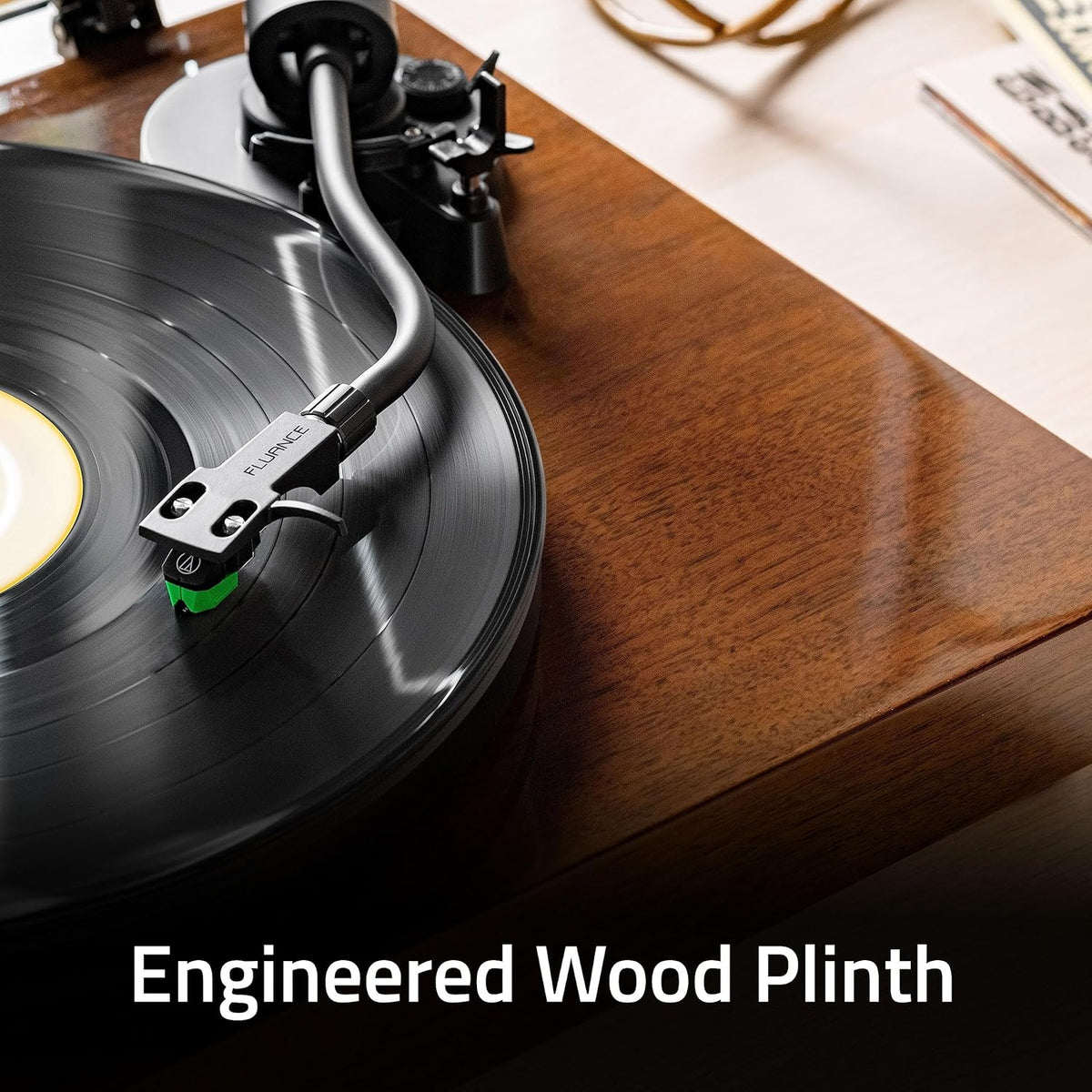 Fluance RT81+ Vinyl Turntable With VM95E Cartridge, Natural Walnut - RT81