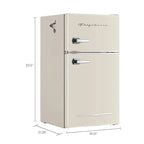 Frigidaire 3.1 Cu. Ft. 2-Door Retro Compact Refrigerator With Built-In Side Bottle Opener - Cream