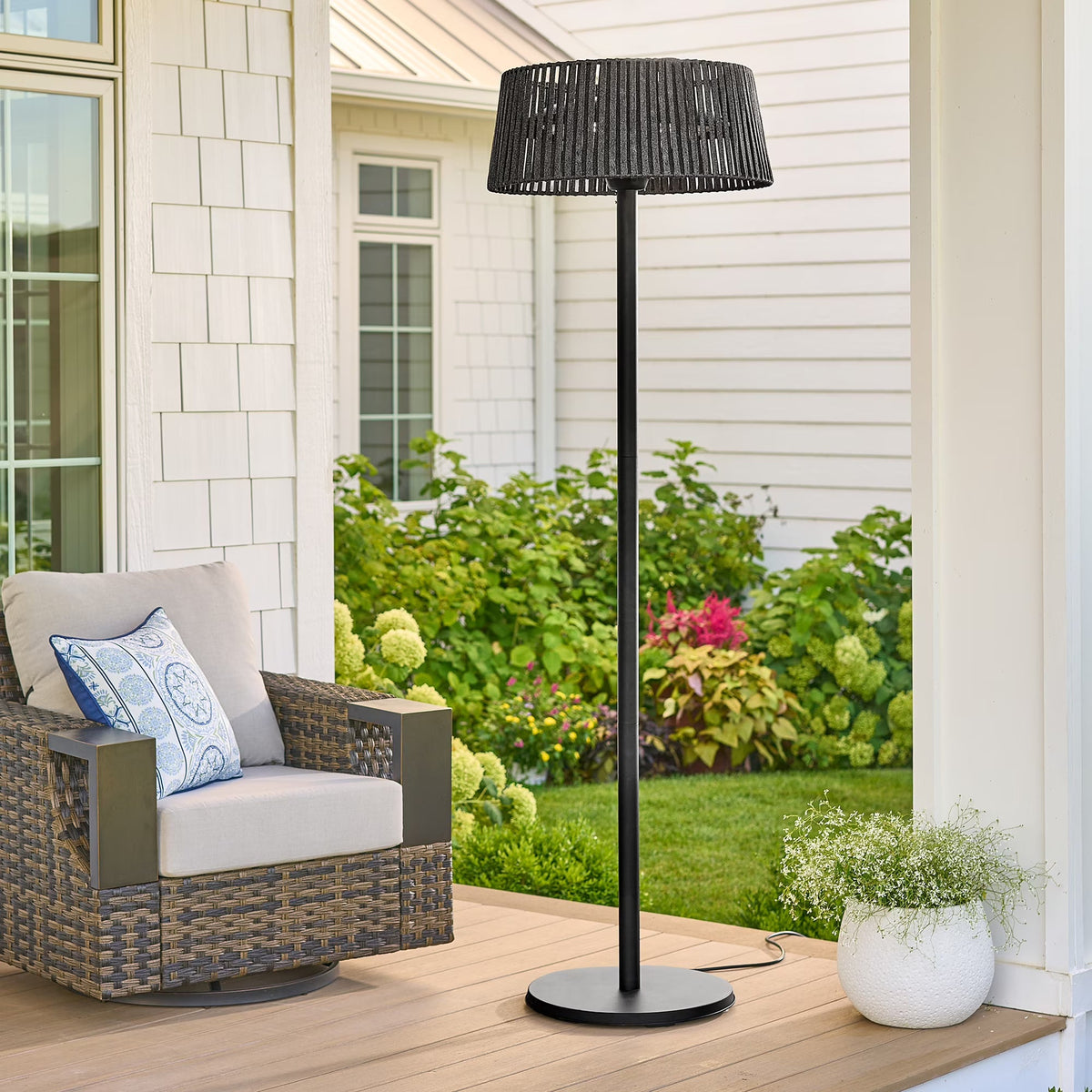 Better Homes & Gardens Electric Outdoor Patio Heater - Black Floor Lamp