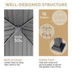 Acuff Steel Patio Gazebo, 10 Ft W x 10 Ft D, Black - Lowndes