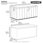 Lifetime Outdoor Storage Deck Box 568 Litre Grey Plastic - 60384U