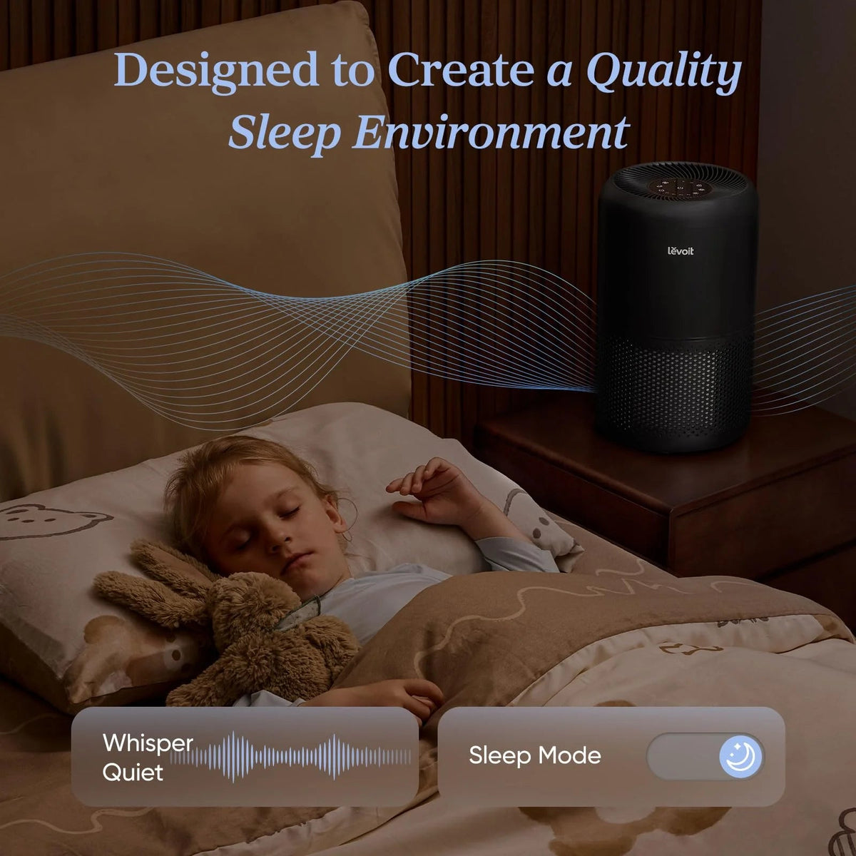 Compact Home Air Purifier - 56W 143 CFM