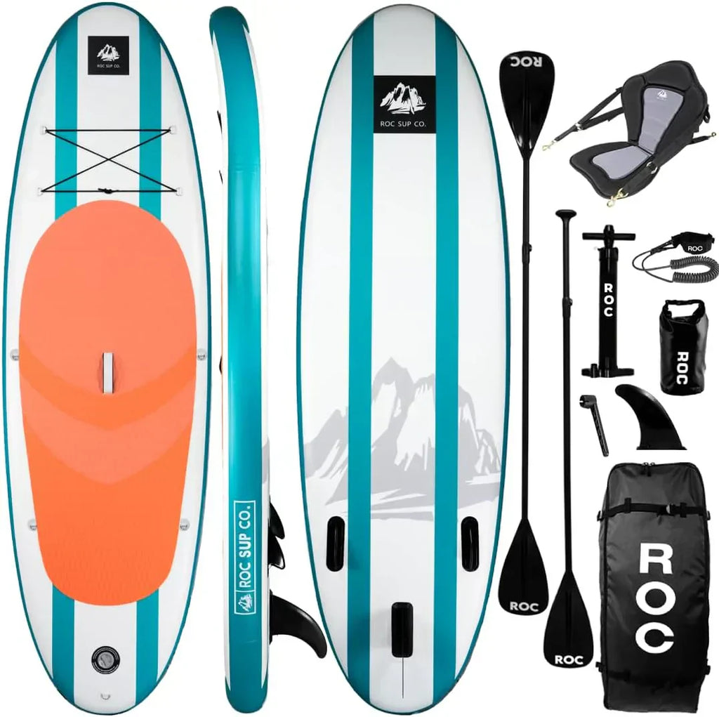 ROC Inflatable Stand-Up Paddle Board With Anti-Slip Comfortable Deck