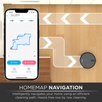 iHome AutoVac Juno Robot Vacuum With Mapping Technology, 120 Min Runtime