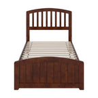AFI Quincy Twin Solid Wood Low Profile Platform Bed With Matching Footboard, Walnut