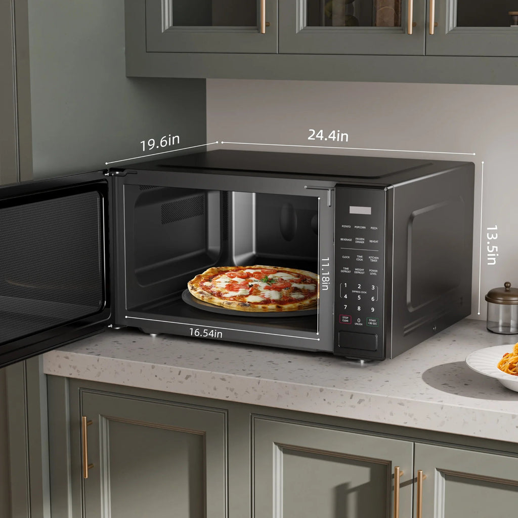 Mainstays Countertop Microwave Oven, Black, 2.2 cu ft - MS8436193153-01