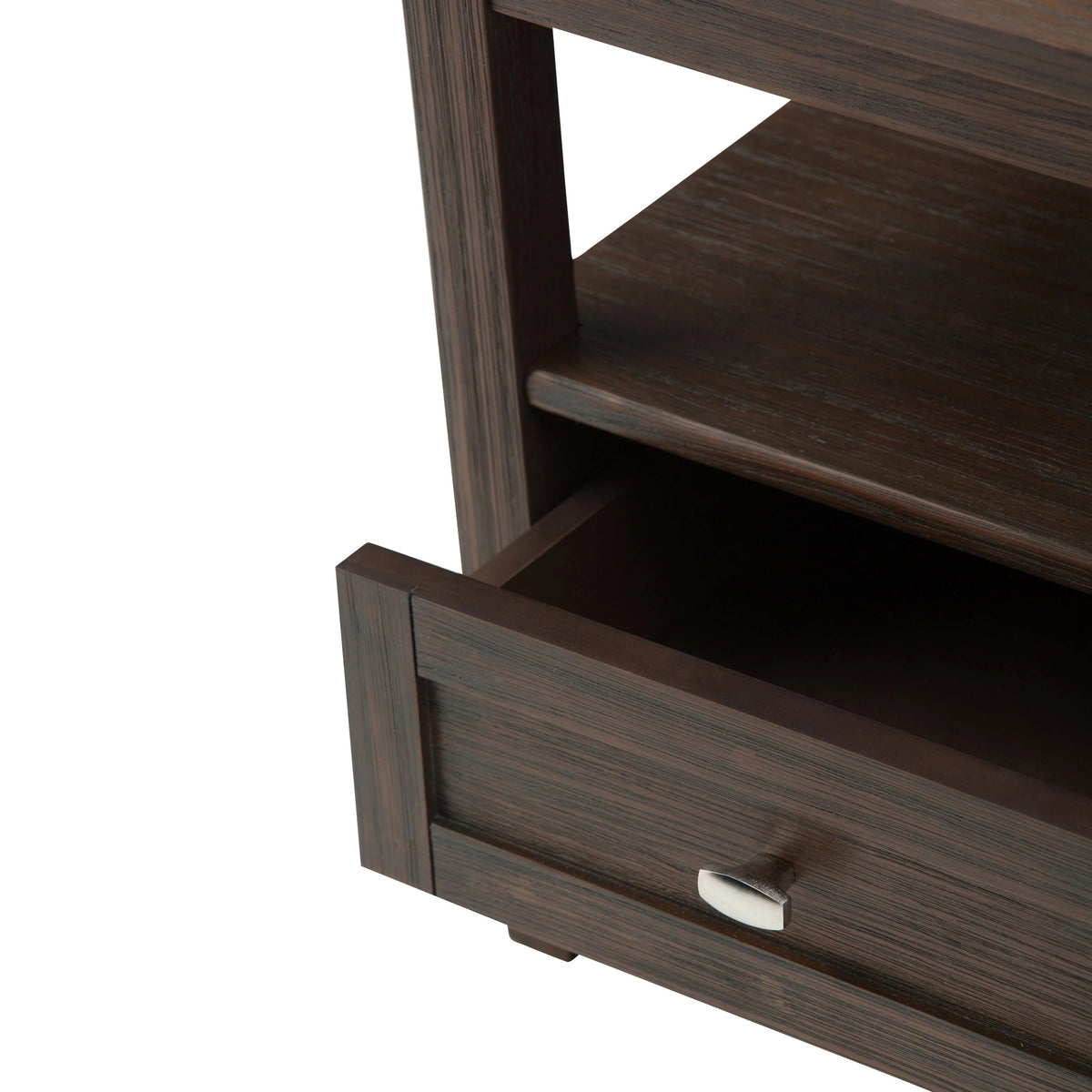 Solid Wood Rectangle End Table With Drawer And Shelf, 18.1in D x 20in W x 19.5in H - Norfolk