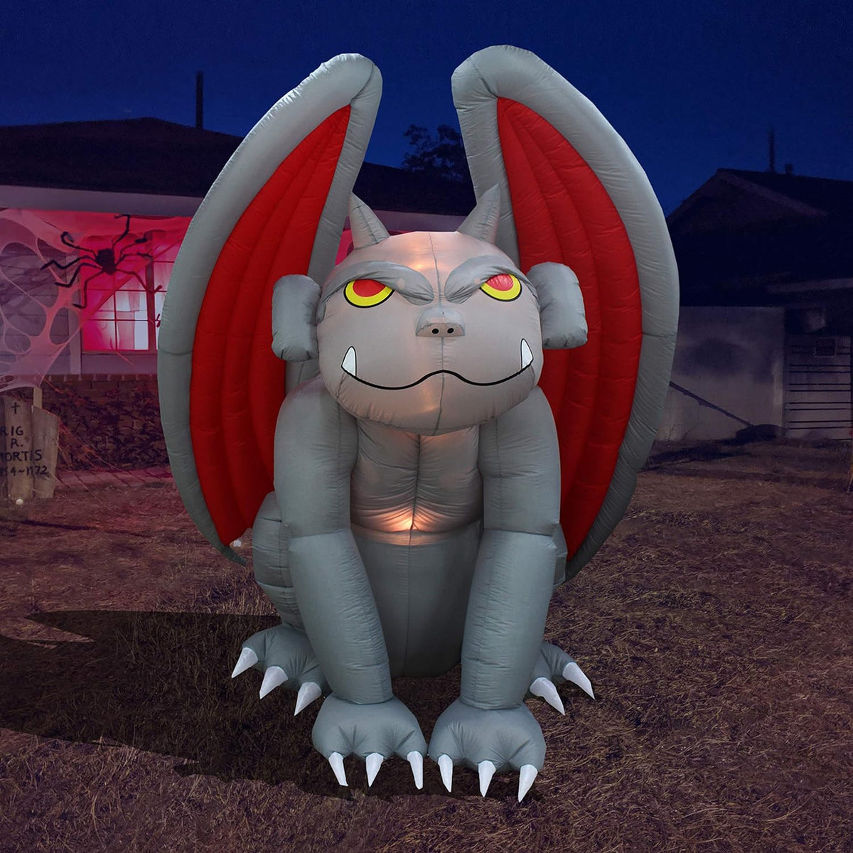 BZB Goods Giant Halloween Inflatable Gargoyle Monster Light Decoration, 8ft - 8542005850