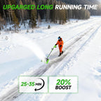 GEARPASS Cordless Snow Shovel 21V 16-Inch With 2 3000mAh Recharge Batteries