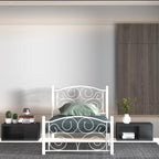 White Twin Size Metal Bed Frame