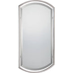 Bailey Street Symmetrical Arches Wall Mirror With Beveled Edge, Floating Frame, 21 Inches W X 35 Inches H - Brushed Nickel Finish
