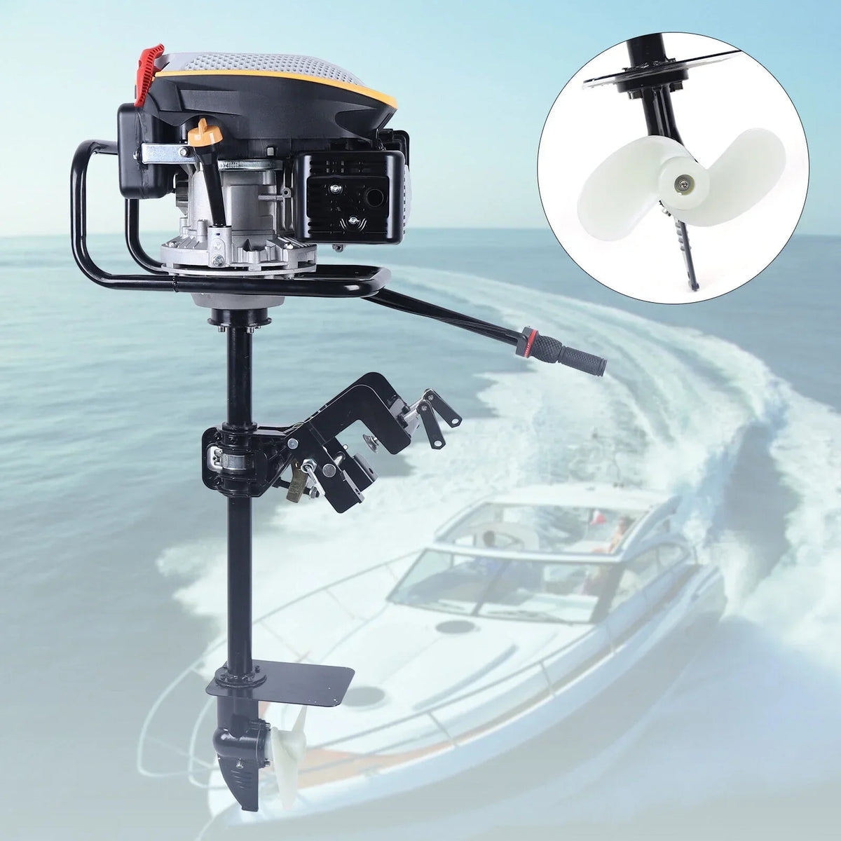 4-Stroke 3.2KW Outboard Boat Motor Engine With Air Cooling System
