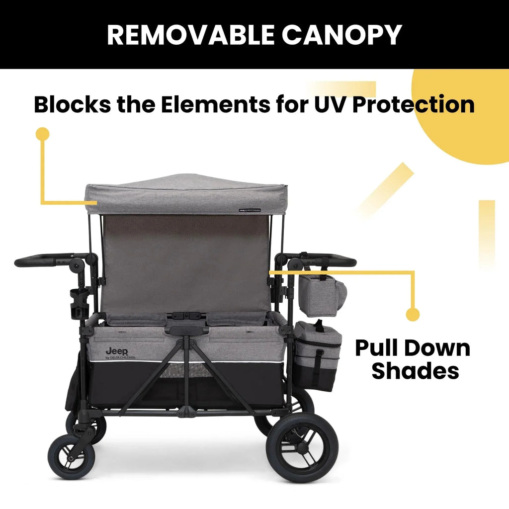 Delta Children Jeep Wrangler Deluxe 4 Seater Stroller Wagon