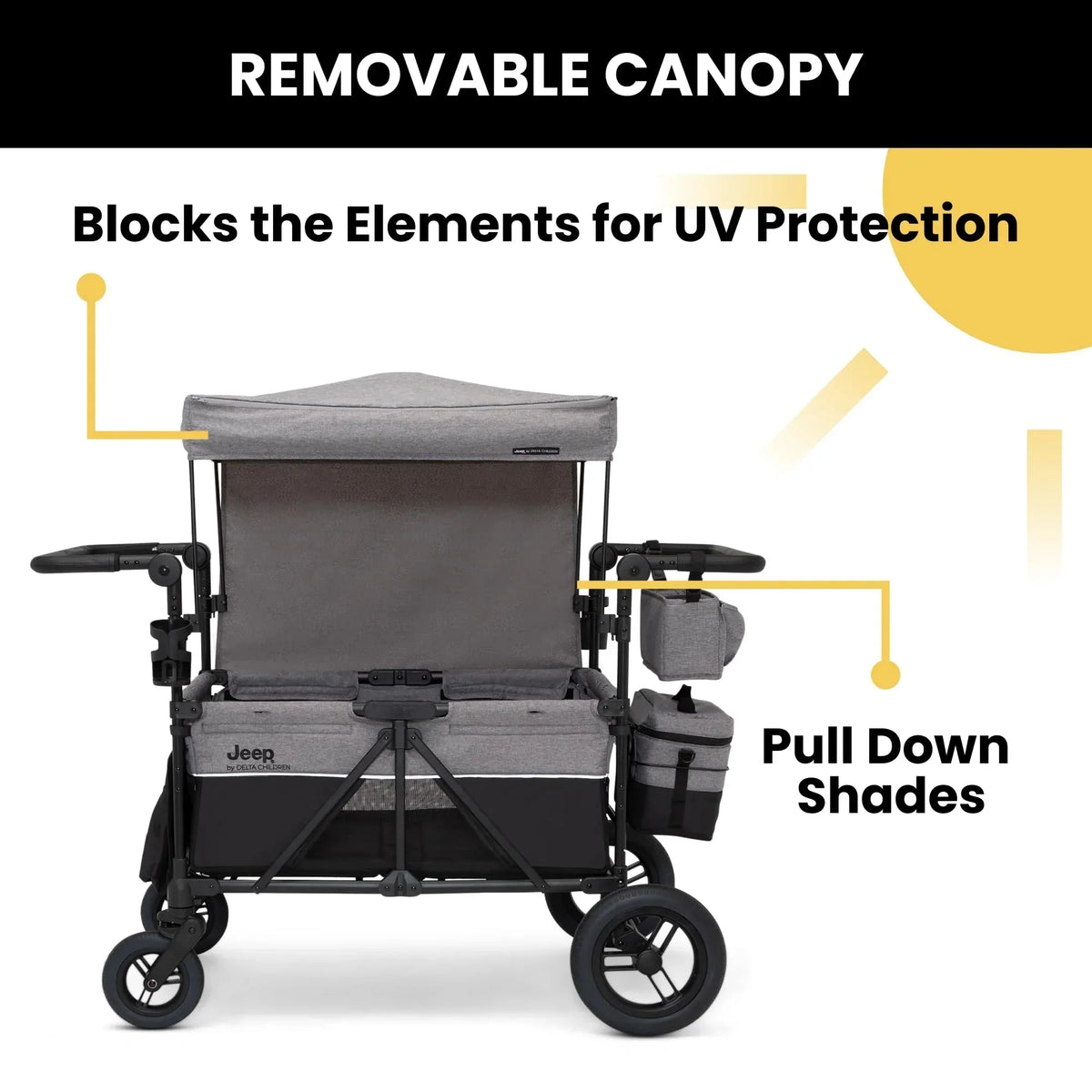 Delta Children Jeep Wrangler Deluxe 4 Seater Stroller Wagon