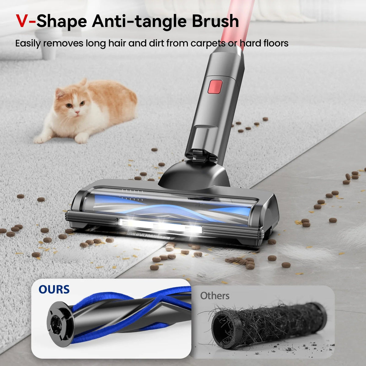 Lazyswan Cordless Stick Vacuum Cleaner 35KPA 400W 50min