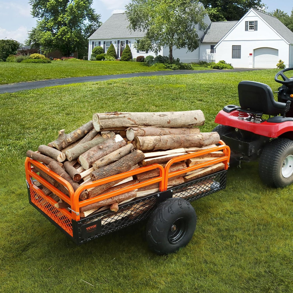 VEVOR ATV UTV Tow-Behind Dump Cart 1500 lb 15 cu ft
