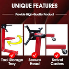 Rotating Engine Stand, 1,000 Lbs Capacity With Removable Oil Pan And Magnetic Tray - AT25002R