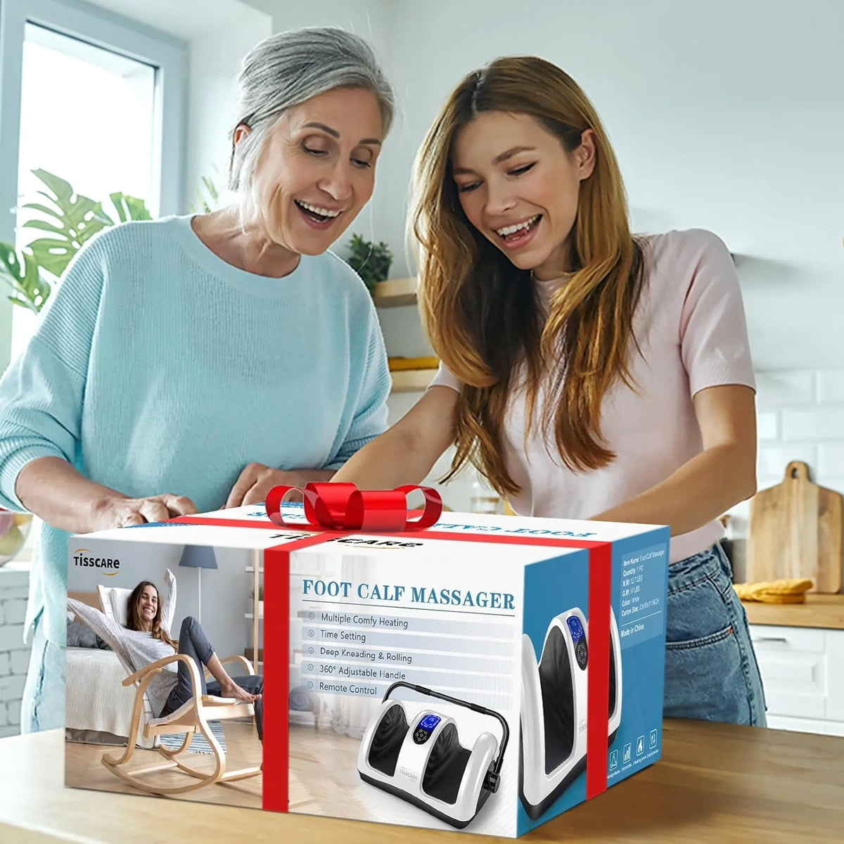 TISSCARE Shiatsu Foot, Leg And Calf Massager With Heat