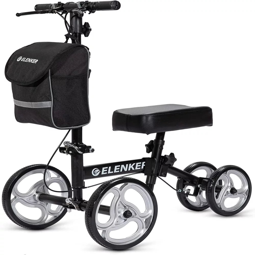 Elenker Steerable Knee Walker Medical Scooter, 8 in Wheels, 300 lbs Capacity