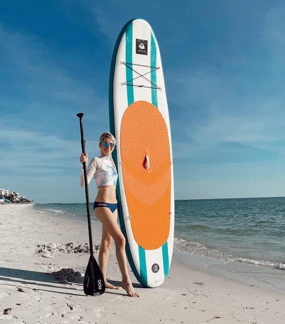 ROC Inflatable Stand-Up Paddle Board With Anti-Slip Comfortable Deck